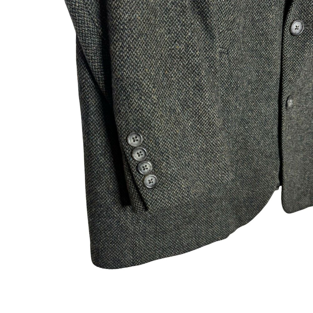 Lands End Men’s Blazer Tweed Sport Coat 43R Wool Lambswool Made in USA Vintage - Picture 2 of 9